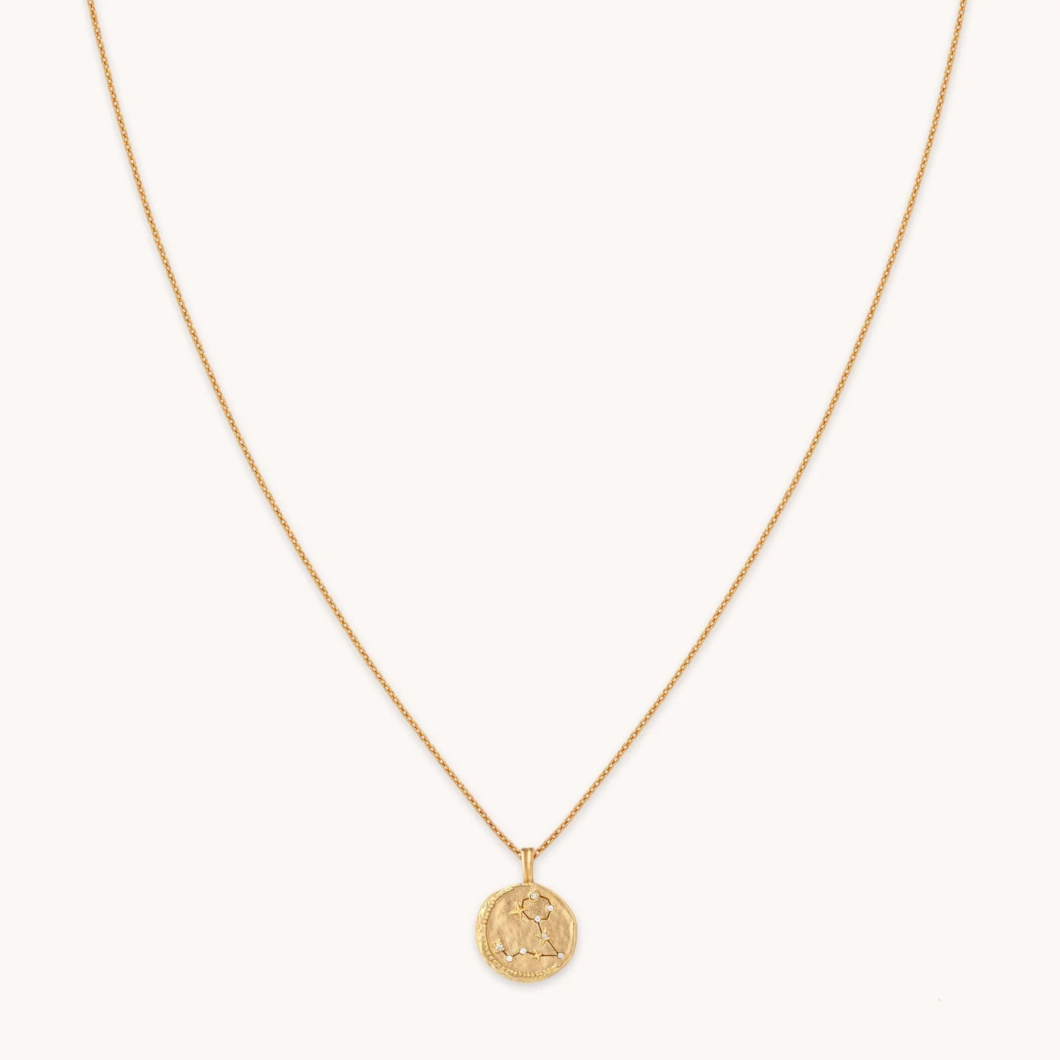 Pisces Zodiac Pendant Necklace in Gold