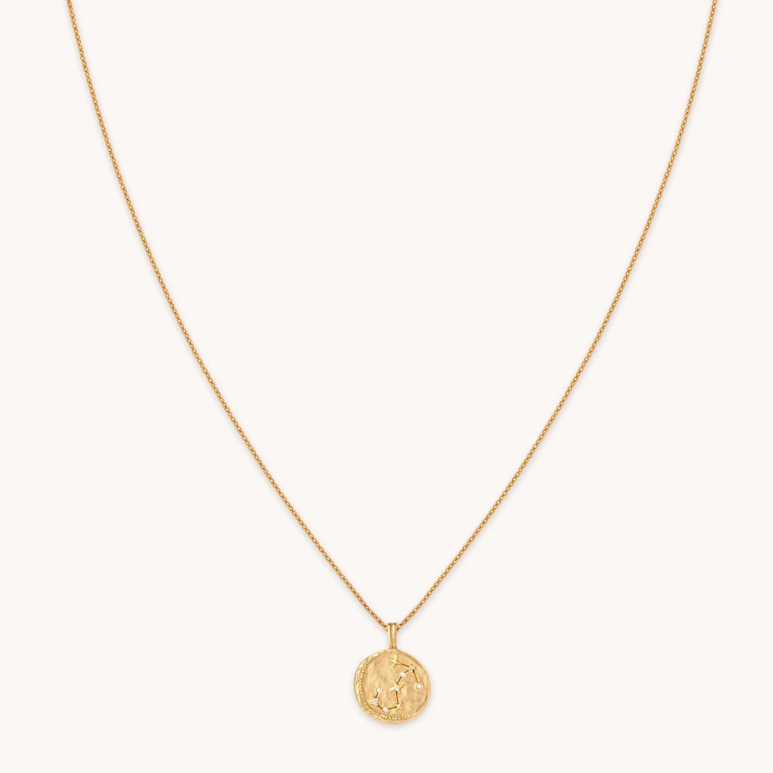 Scorpio Zodiac Pendant Necklace in Gold