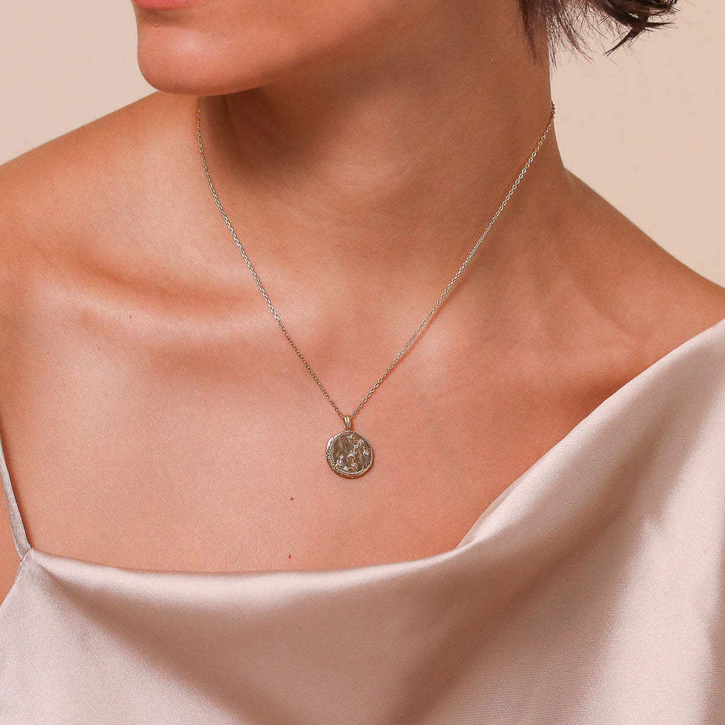 Scorpio Zodiac Pendant Necklace in Gold