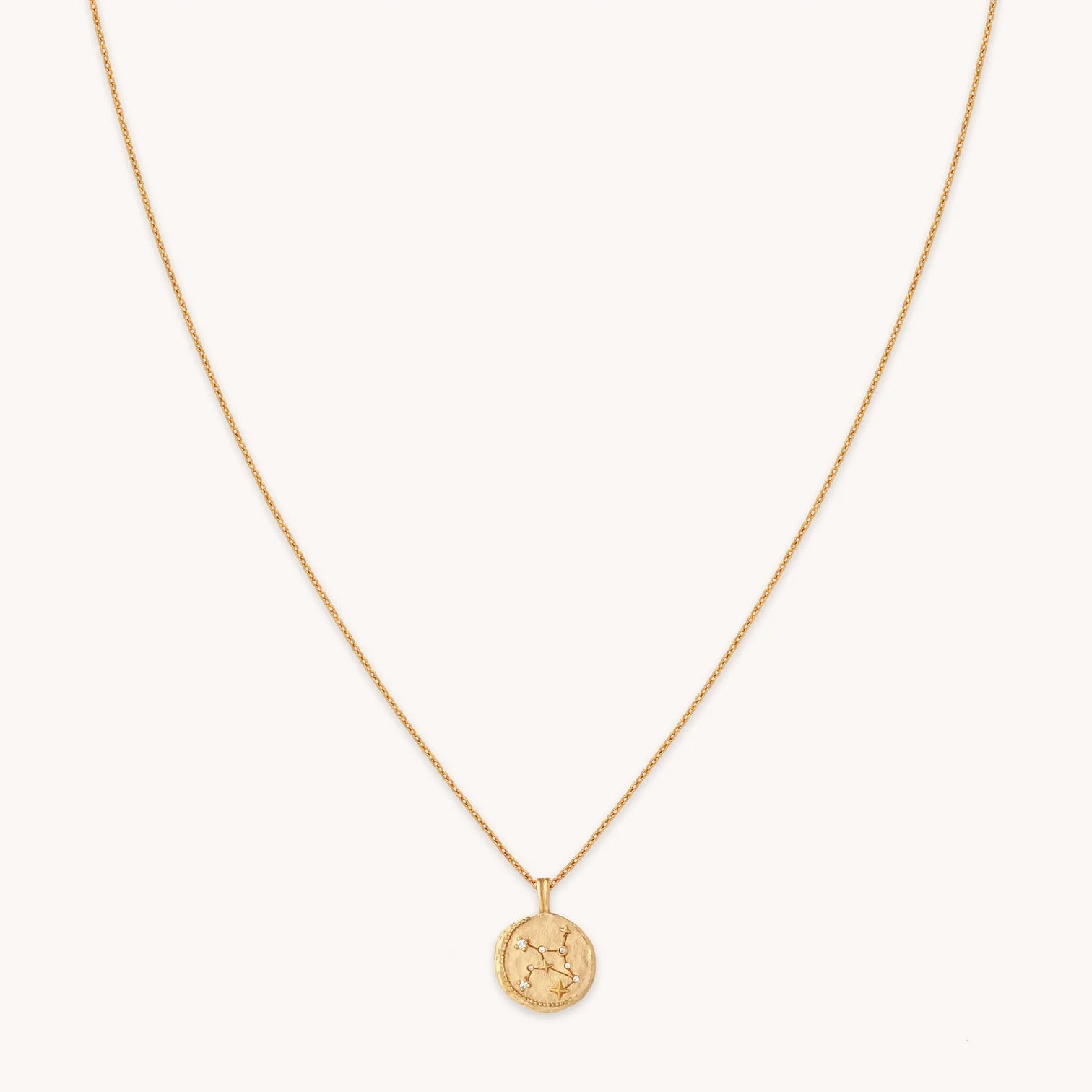 Virgo Zodiac Pendant Necklace in Gold